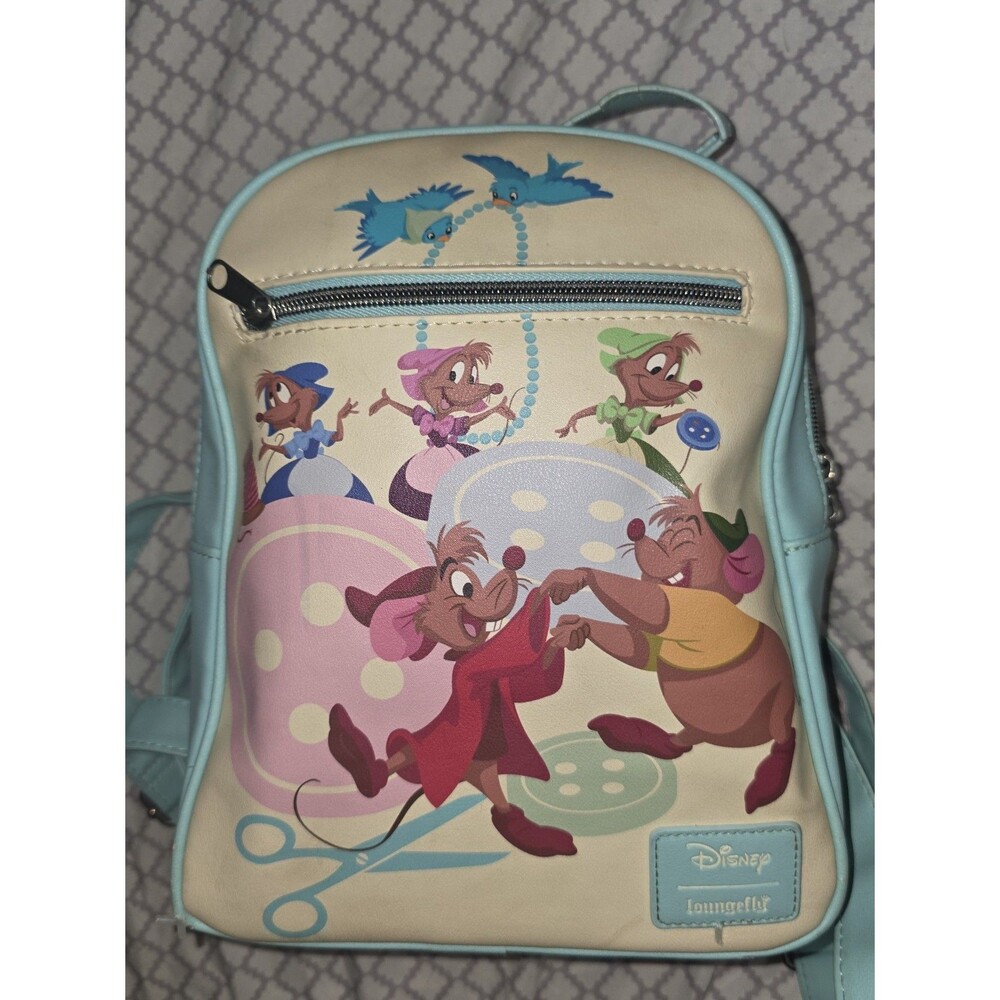 Loungefly Disney Cinderella gus gus mini backpack bookbag purse bag tote!
